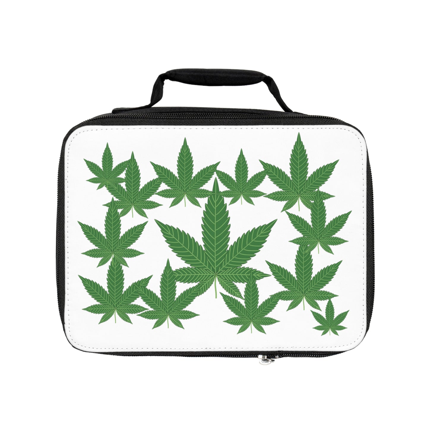 Elegante lonchera con diseño de hojas de cannabis: nevera ecológica para uso diario 