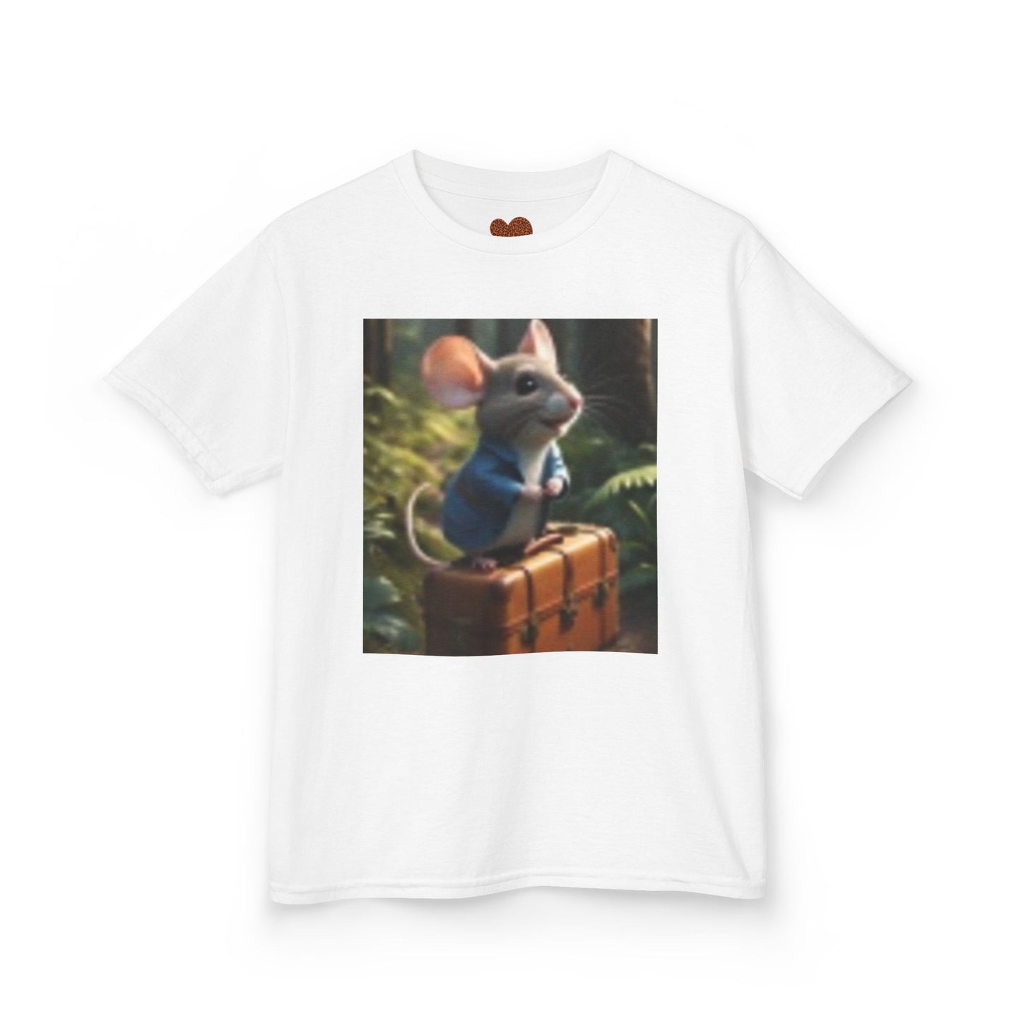 T-shirt d'aventure pour enfants avec motif cœur et souris colorés