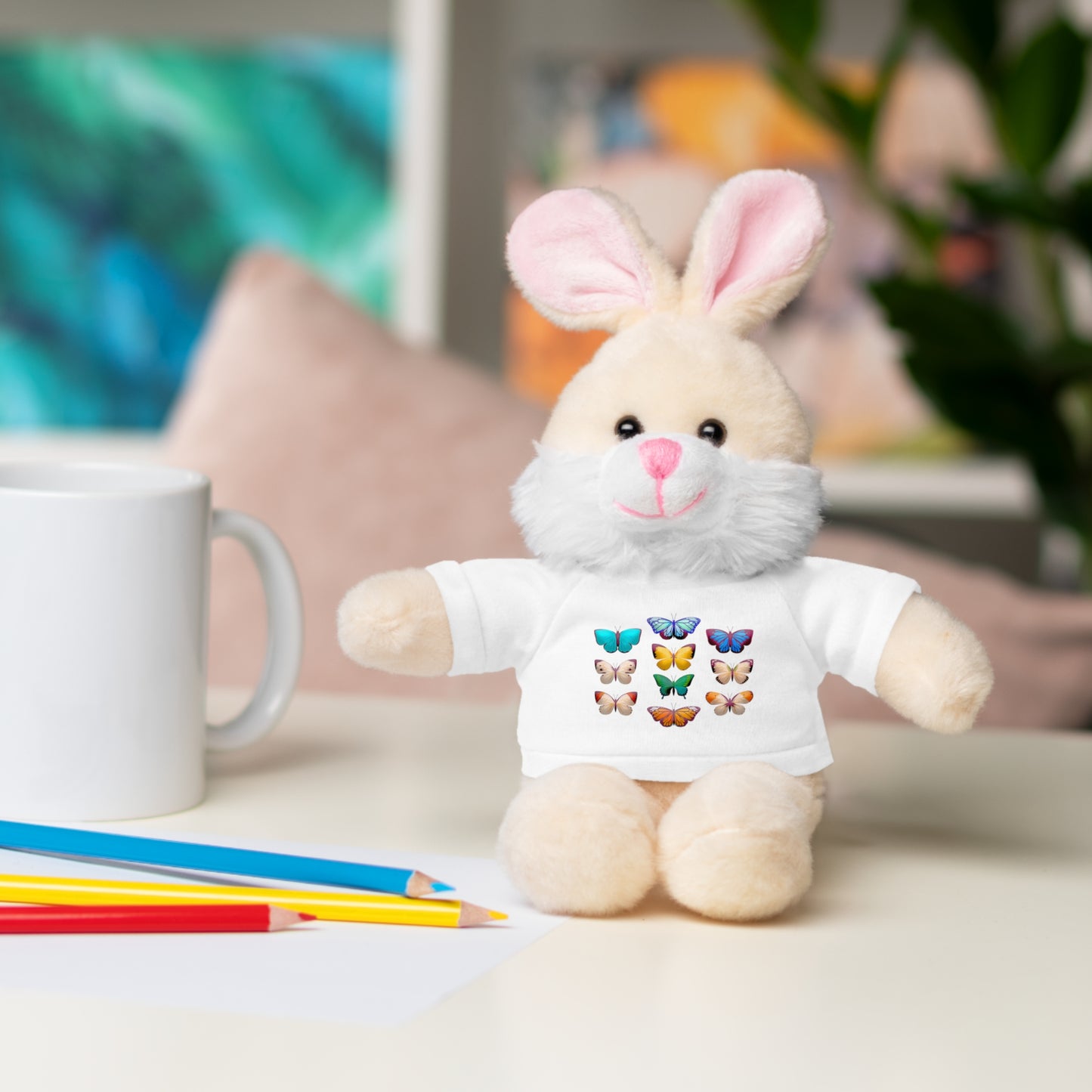 Teddy Bear with T-shirt Butterflies