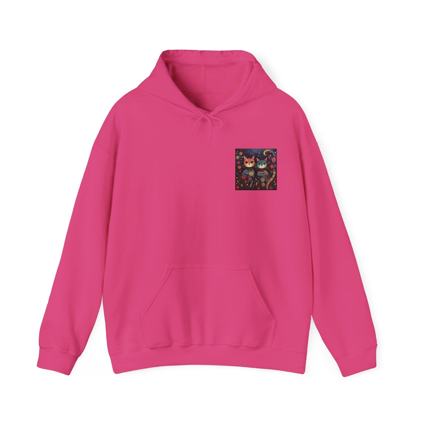 Colorful Cat Party Hooded Sweatshirt