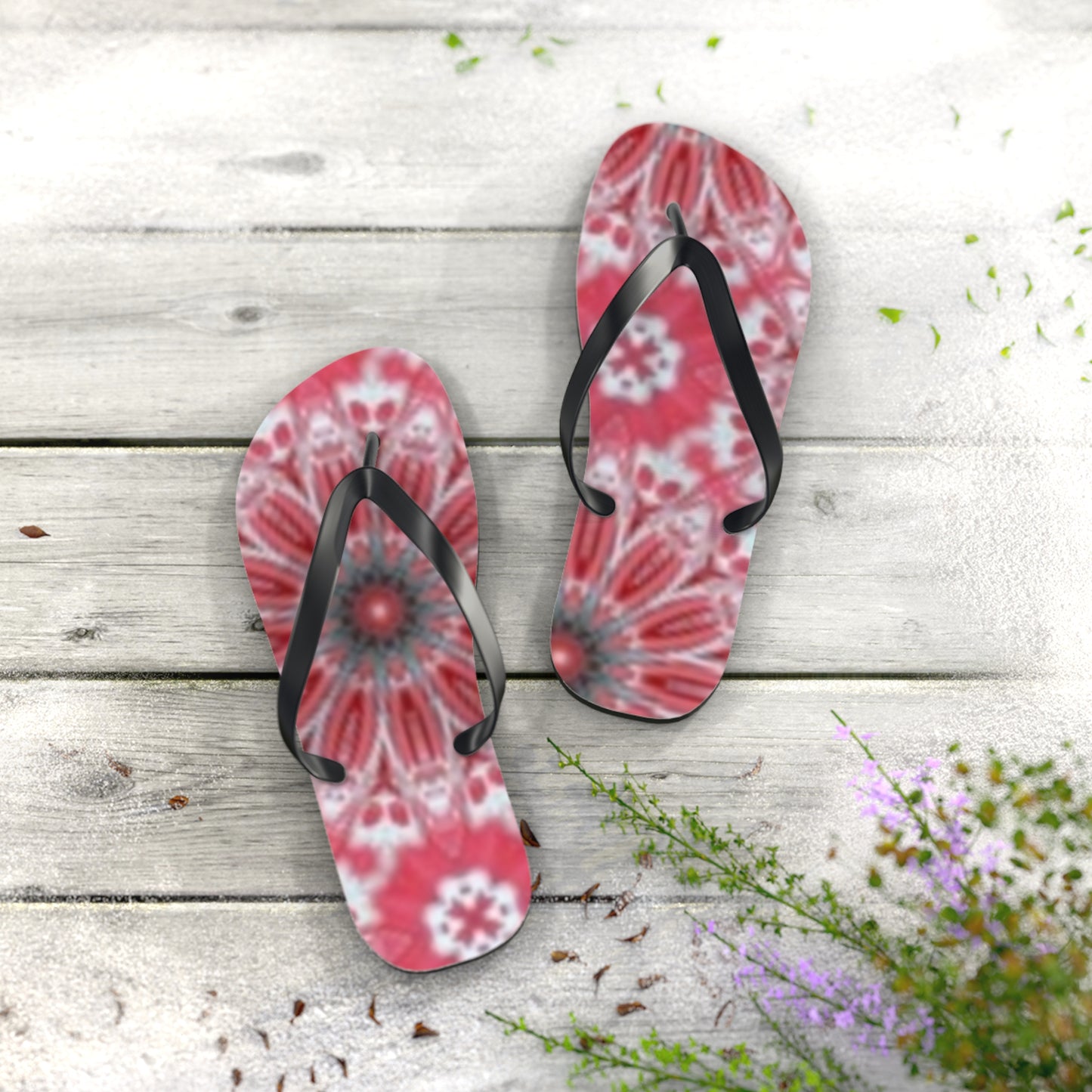 Tongs Fleurs Roses