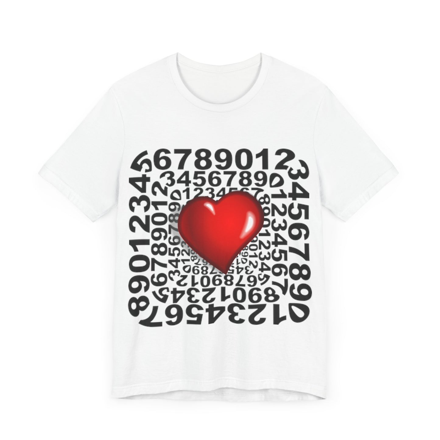 Camiseta Números Corazón