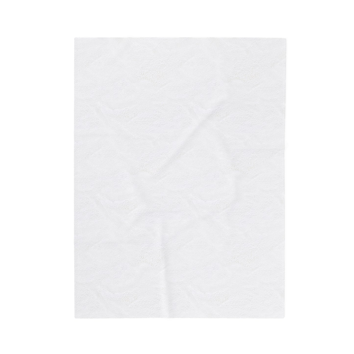 Velveteen Plush Blanket Large White Flower