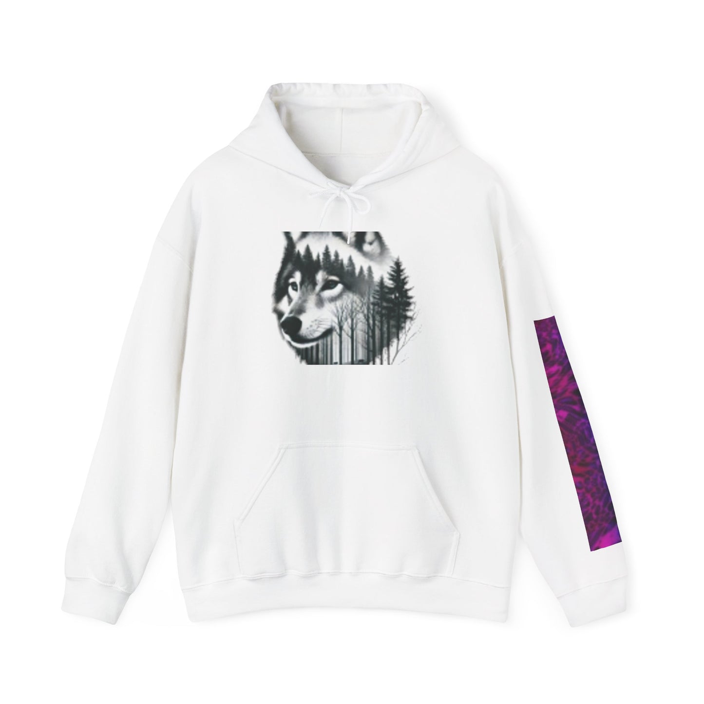 Wolf & Woman Graphic Hoodie - Unisex Heavy Blend™ Sweatshirt for Nature Lovers