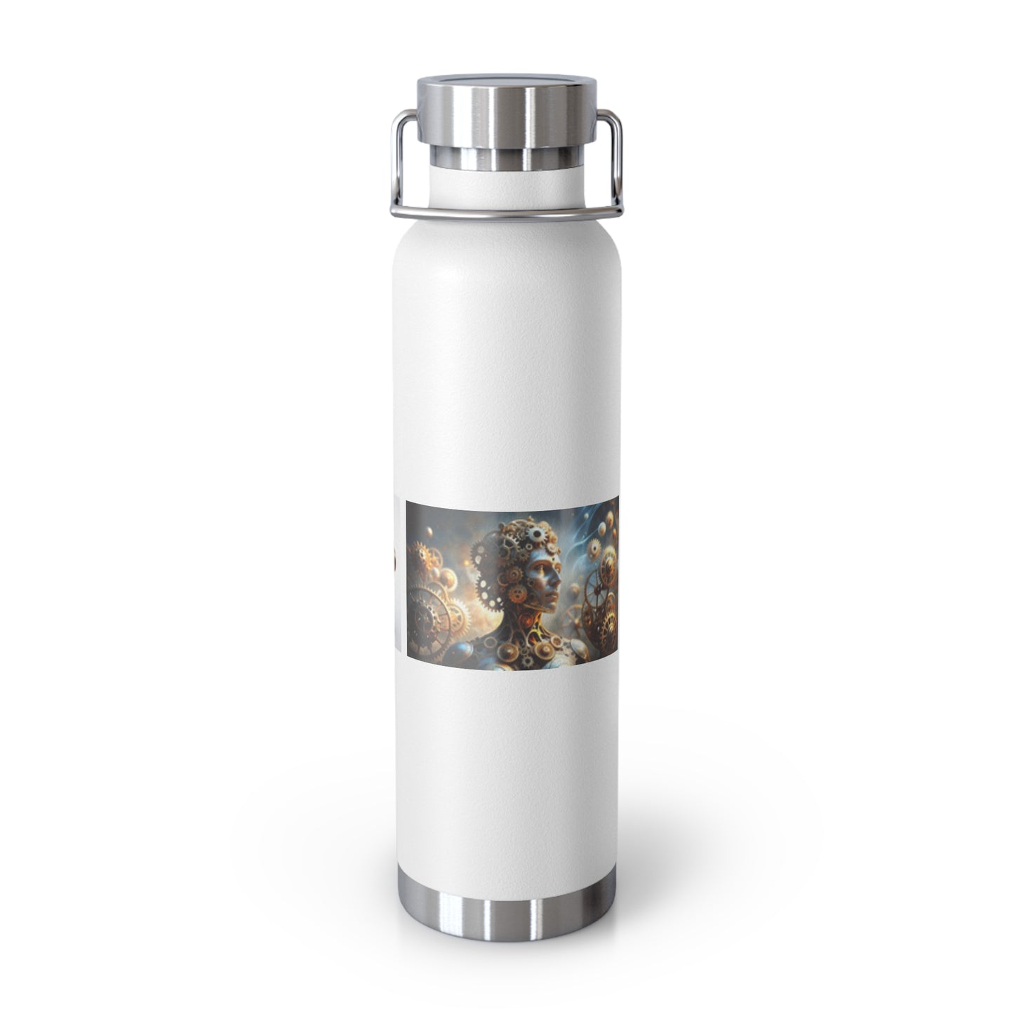 Copper Vacuum Insulated Bottle, 22oz Woman Skull Cat