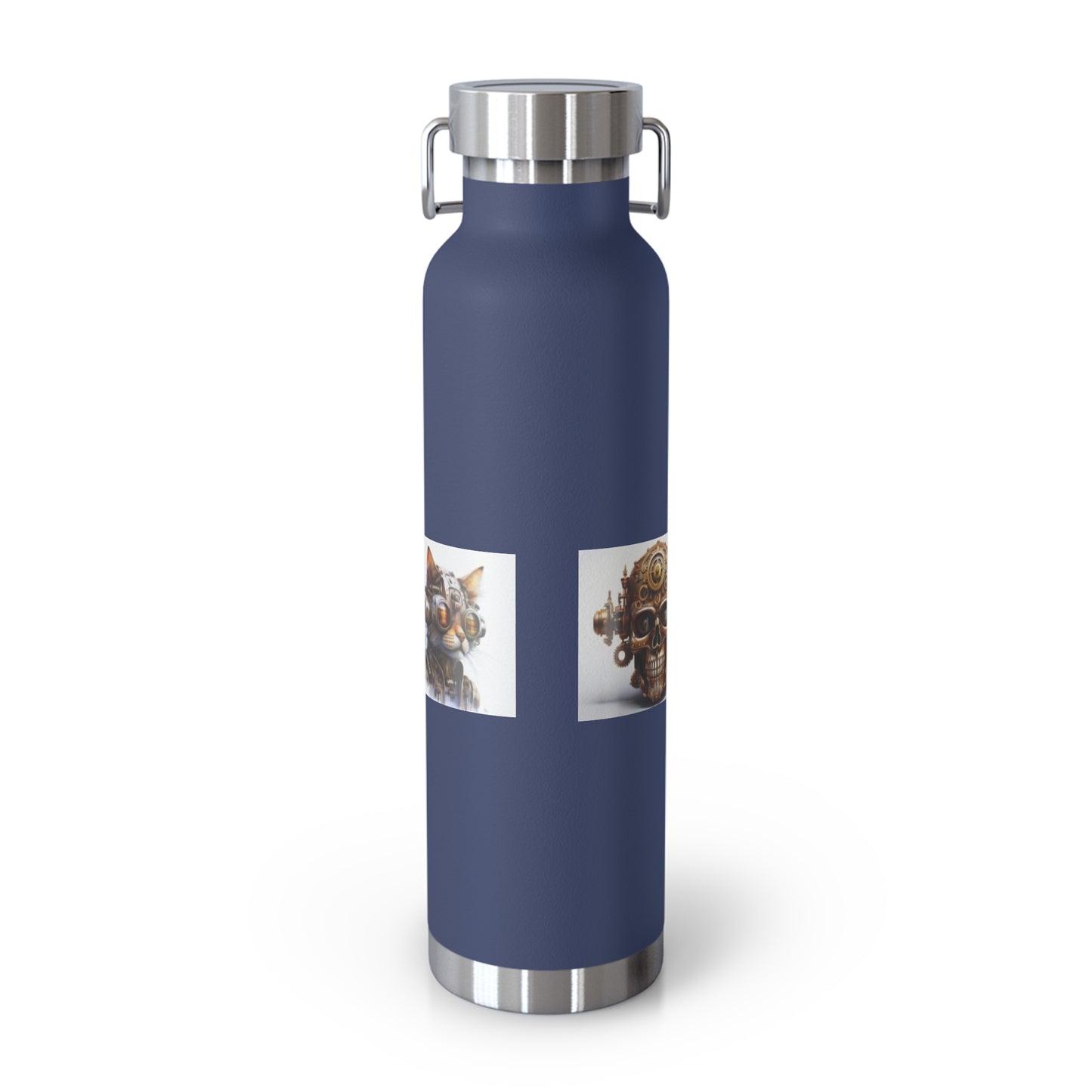 Copper Vacuum Insulated Bottle, 22oz Woman Skull Cat