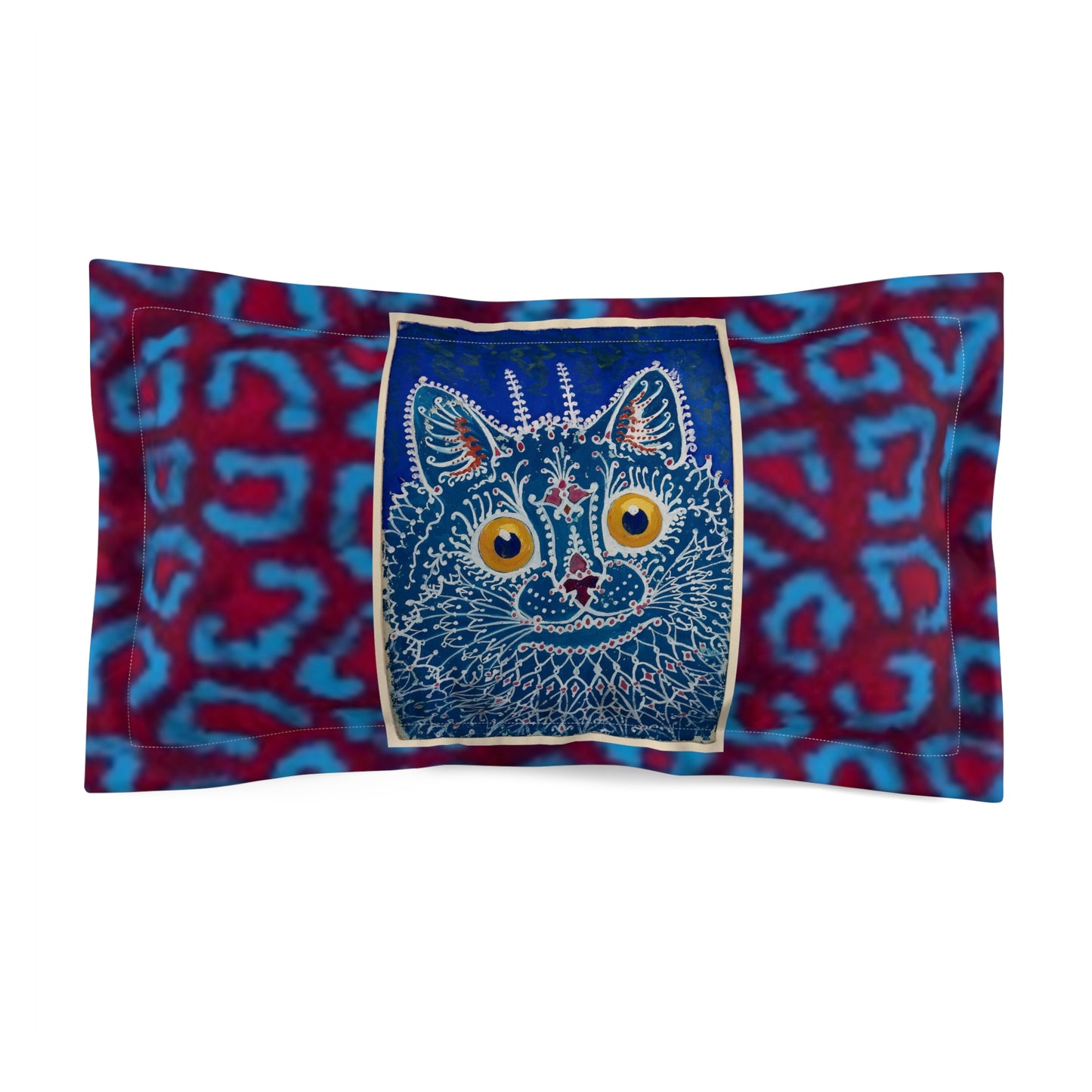Taie d'oreiller en microfibre à motif chat coloré - Décoration de chambre amusante et fantaisiste 