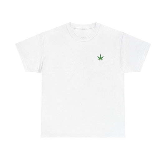 Unisex Heavy Cotton T-shirt Cannabis Green Leaf