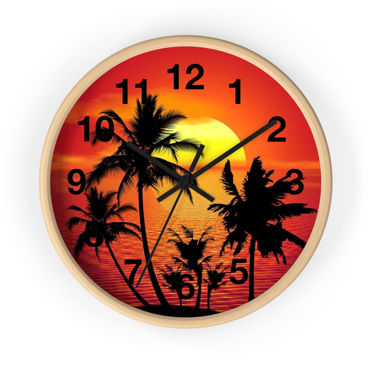 Horloge murale Beau coucher de soleil