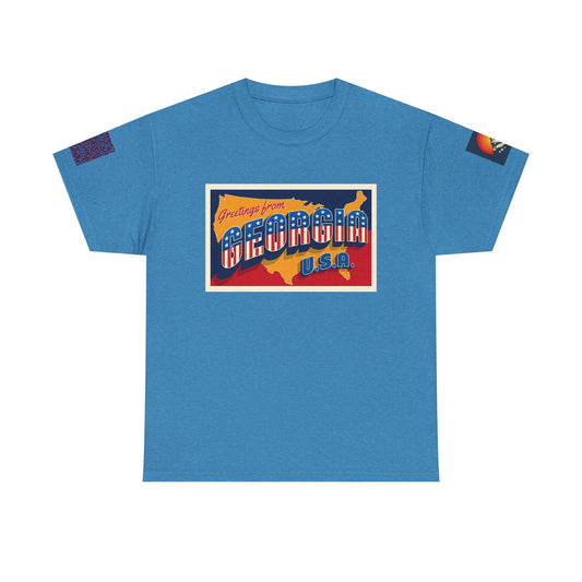 Vintage Georgia USA T-shirt - Unisex Heavy Cotton T-Shirt with Retro Design