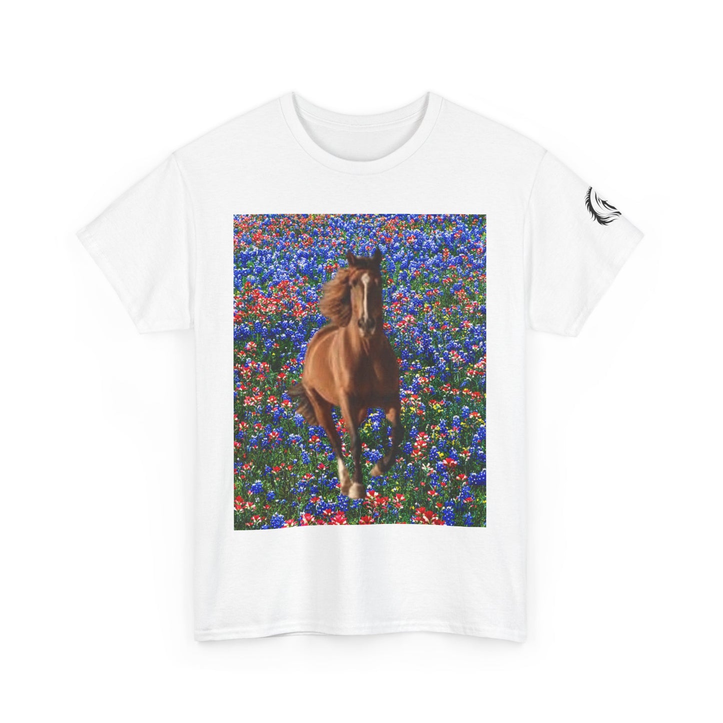 Wild Horse Spirit Unisex Heavy Cotton Tee - Nature-Inspired Graphic Shirt