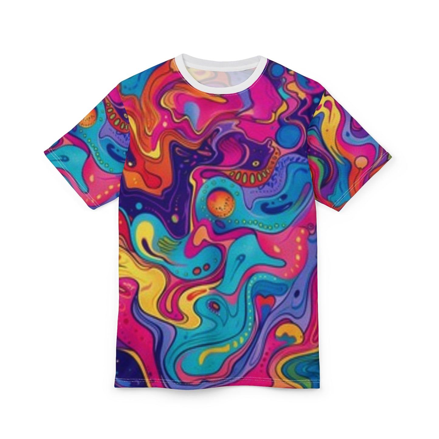 Haut de pyjama abstrait et vibrant – Chemise psychédélique colorée pour les âmes créatives