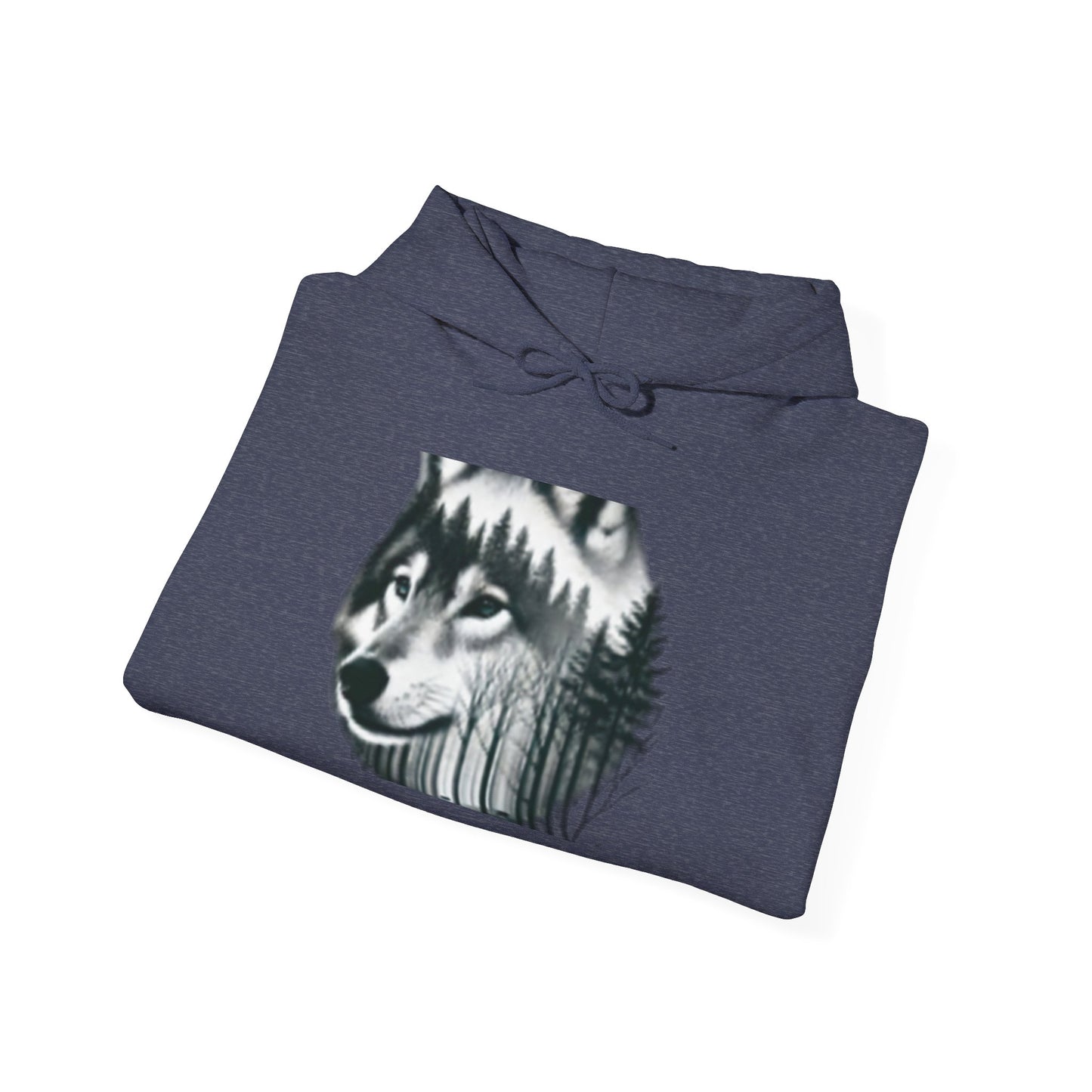 Wolf & Woman Graphic Hoodie - Unisex Heavy Blend™ Sweatshirt for Nature Lovers