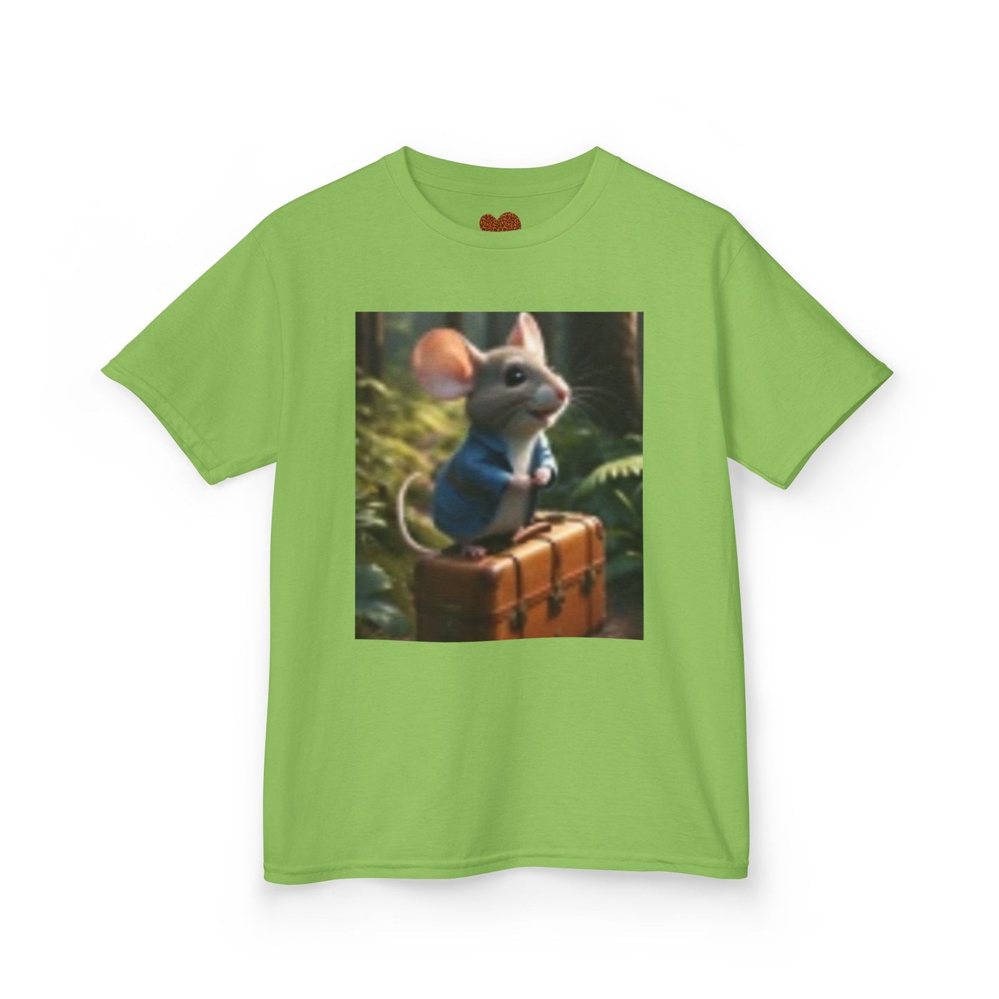 T-shirt d'aventure pour enfants avec motif cœur et souris colorés
