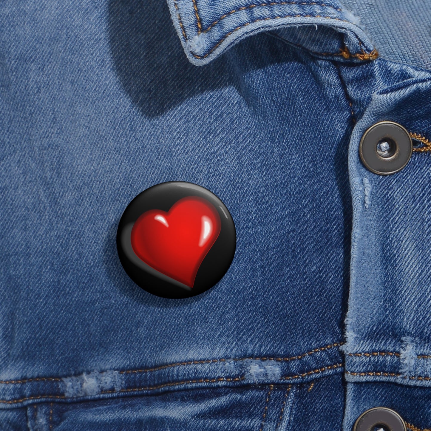 Custom Pin Buttons Heart
