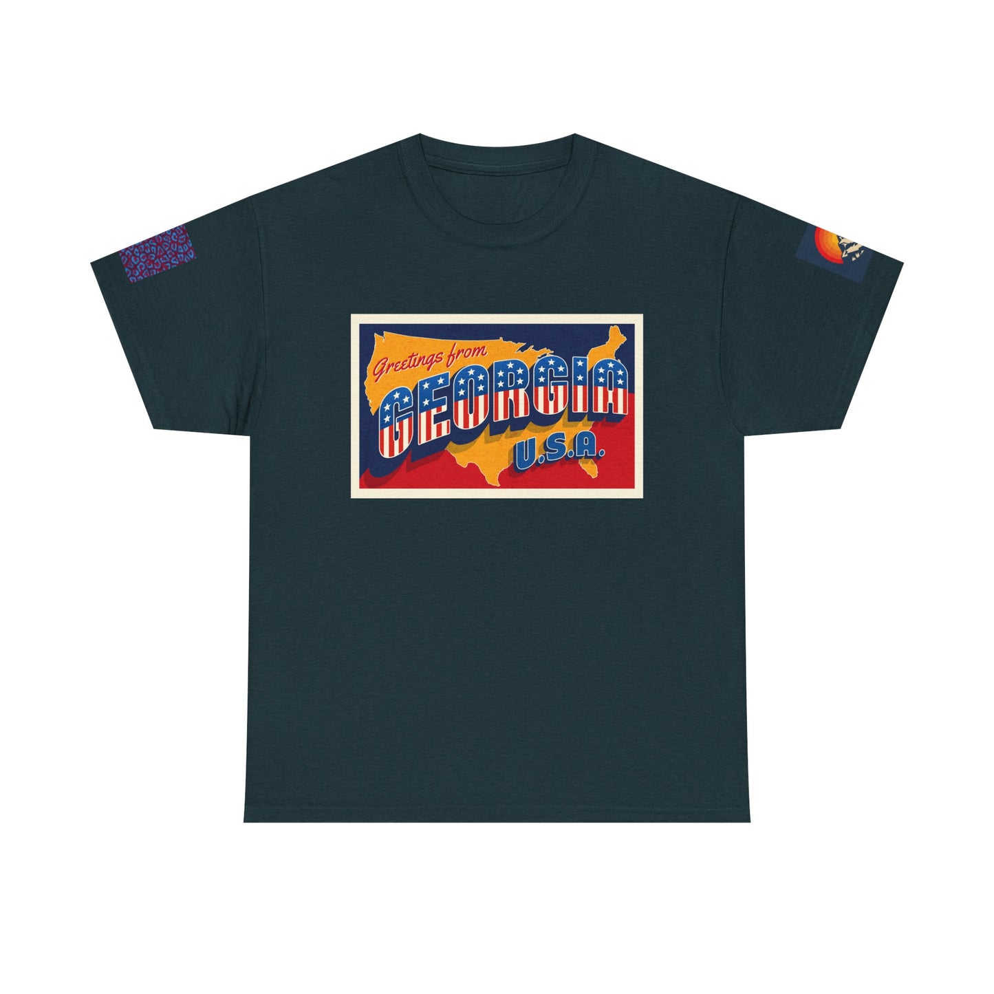 Vintage Georgia USA T-shirt - Unisex Heavy Cotton T-Shirt with Retro Design