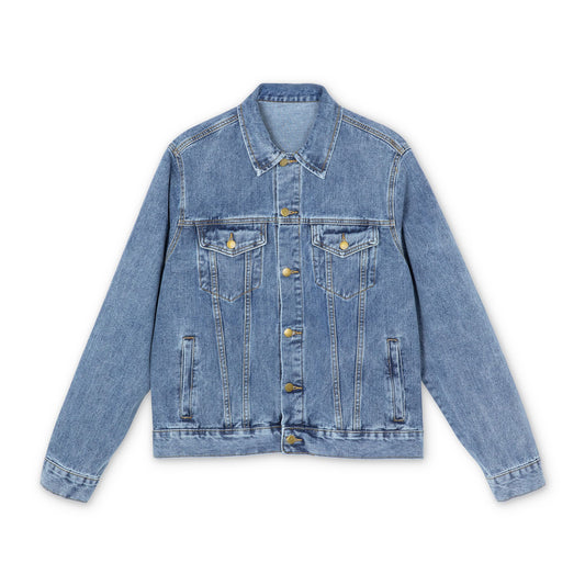Men's Denim Jacket with Horse Sunset Design