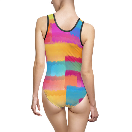 Women's Classic One Piece Swimsuit Rainbow of colors