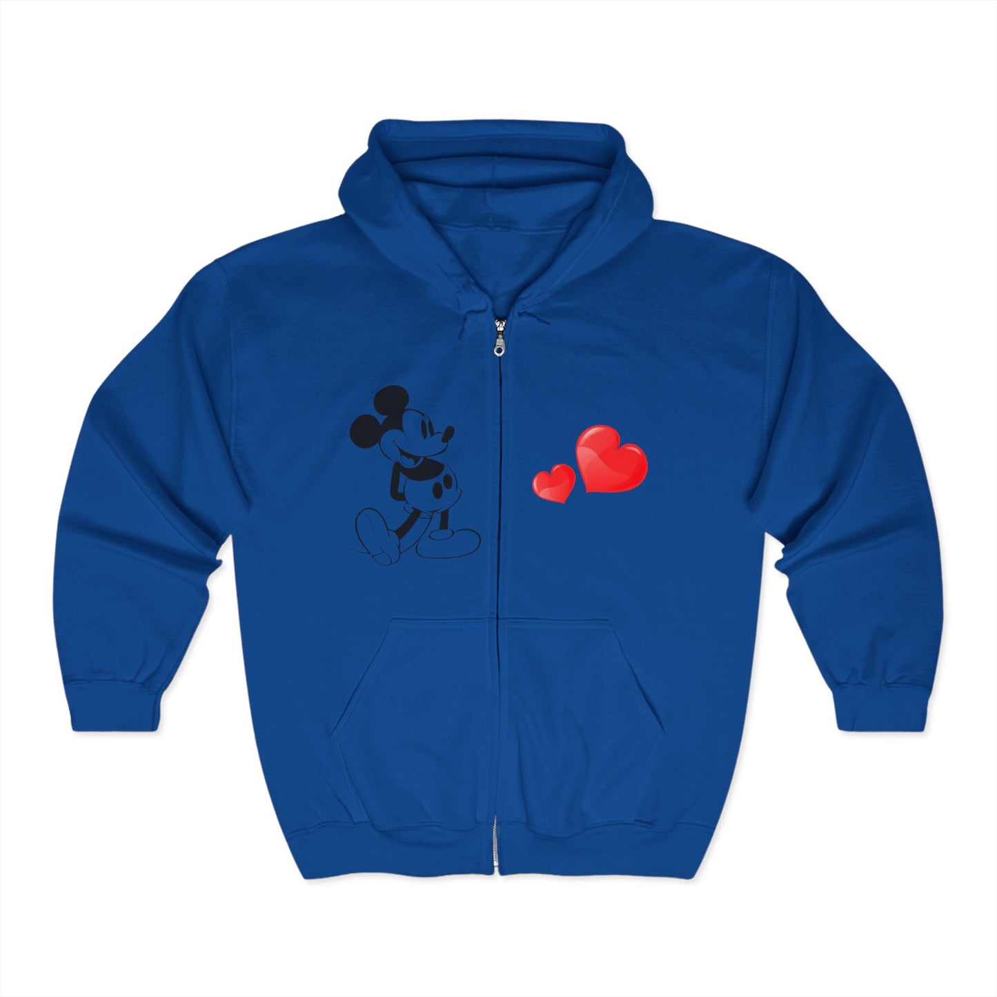 Vintage Mickey Mouse Full Zip Hooded Sweatshirt