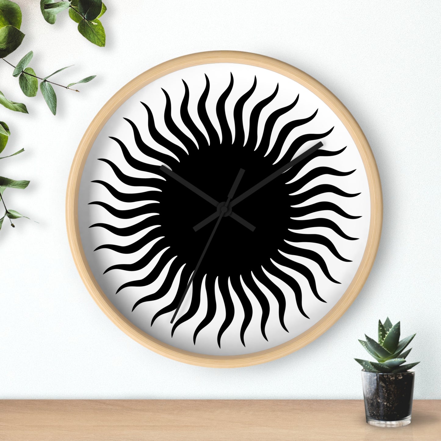 Horloge murale Soleil Noir