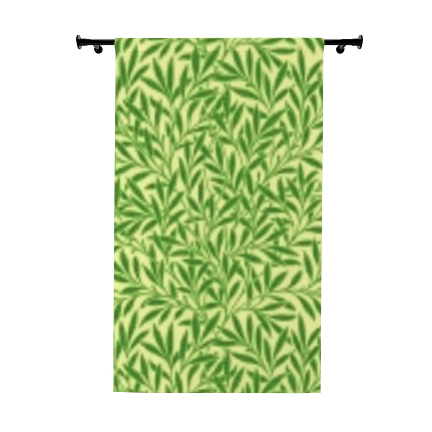 Botanical Green Leaf Window Curtain - Stylish Nature-Inspired Home Decor