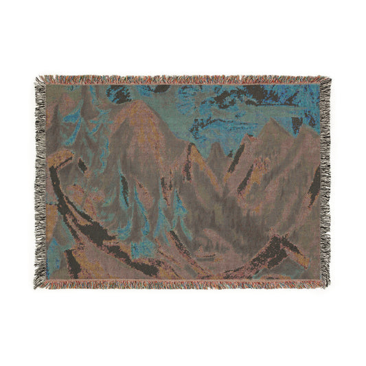 Woven Blanket 52"x37" Mountain Great Gift