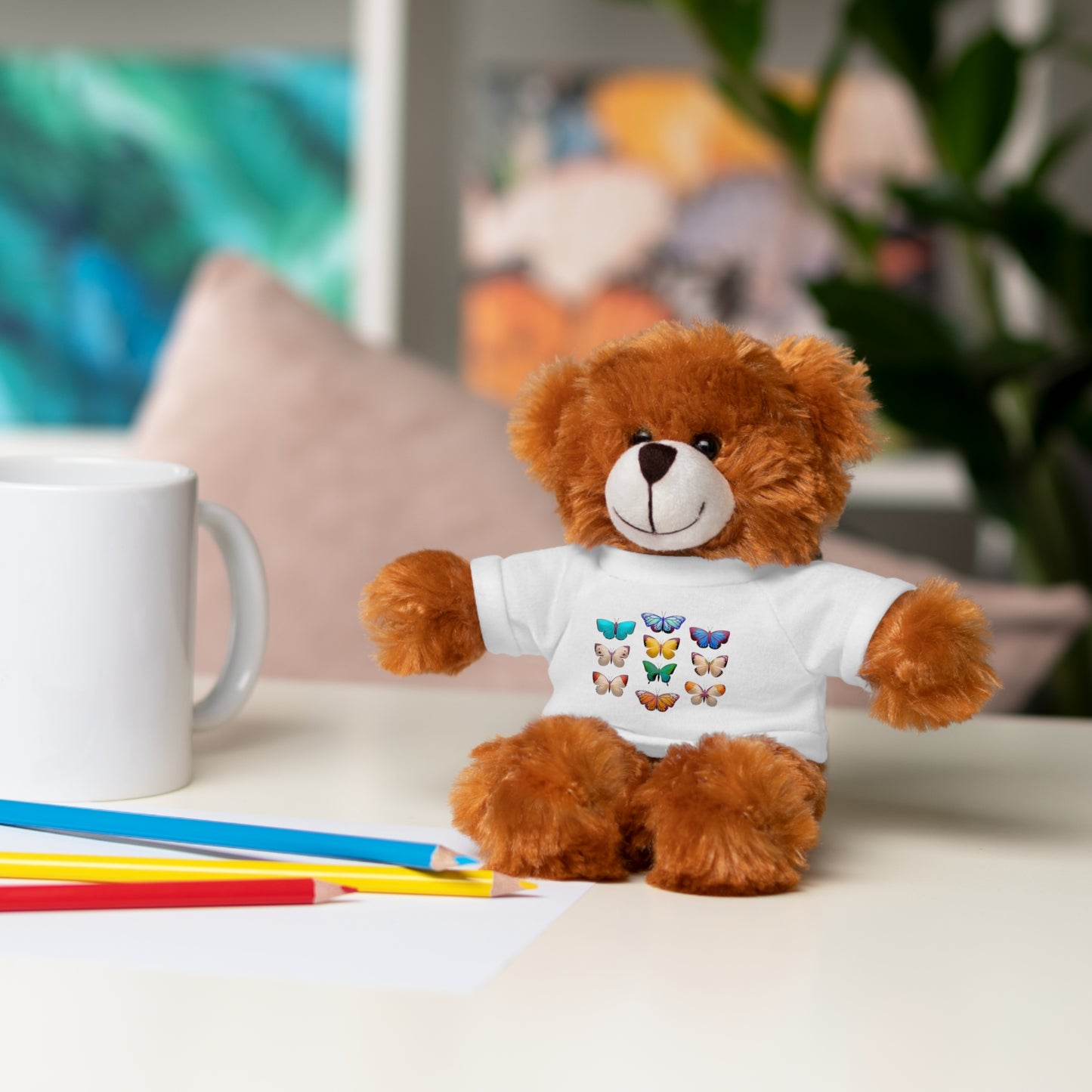 Teddy Bear with T-shirt Butterflies