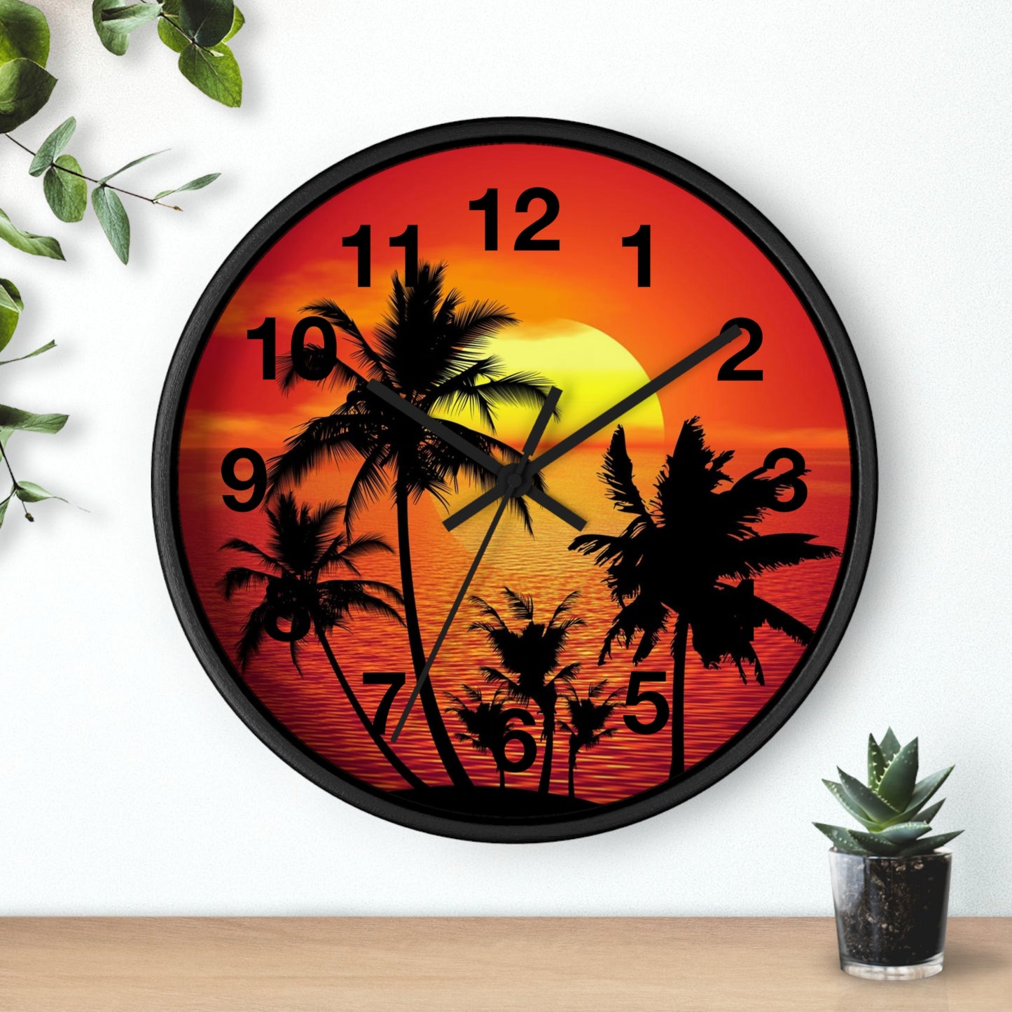 Horloge murale Beau coucher de soleil
