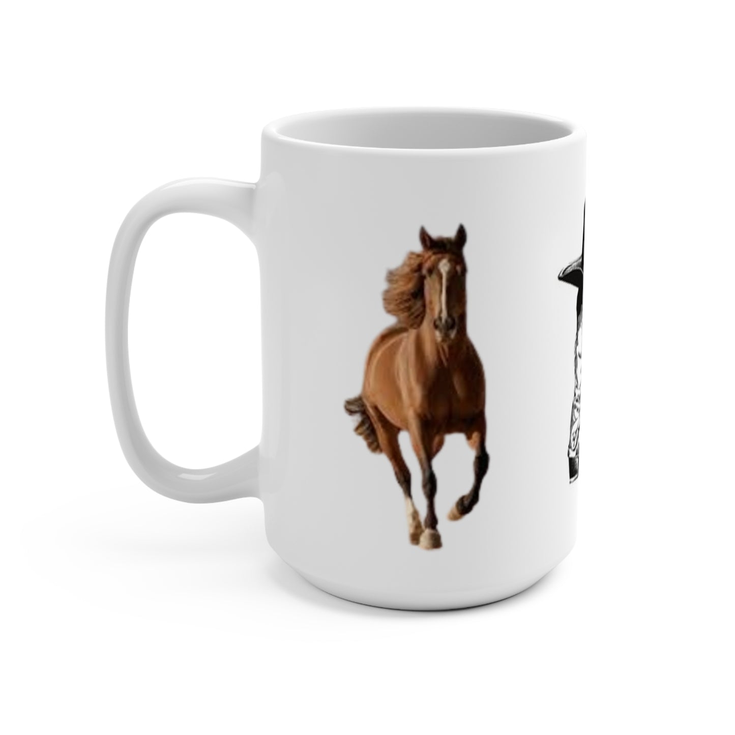 Mug Cowboy Spirit 15 oz - Thème western pour les amoureux des animaux 