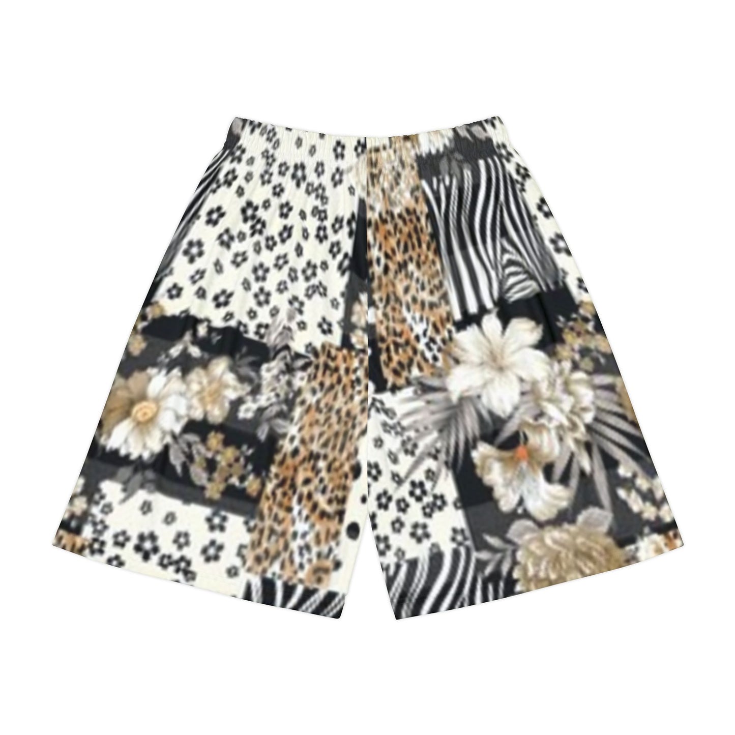 Pantalones cortos de pijama con parches florales para hombre: ideales para las aventuras de verano.