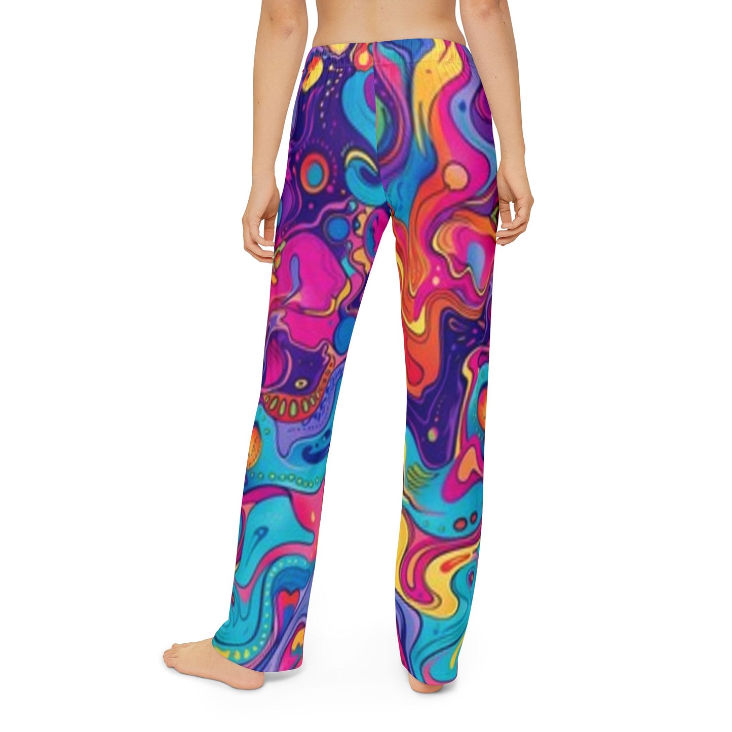 Colorful Kids Lounge Pants - Vibrant Swirl Design for Comfort and Fun