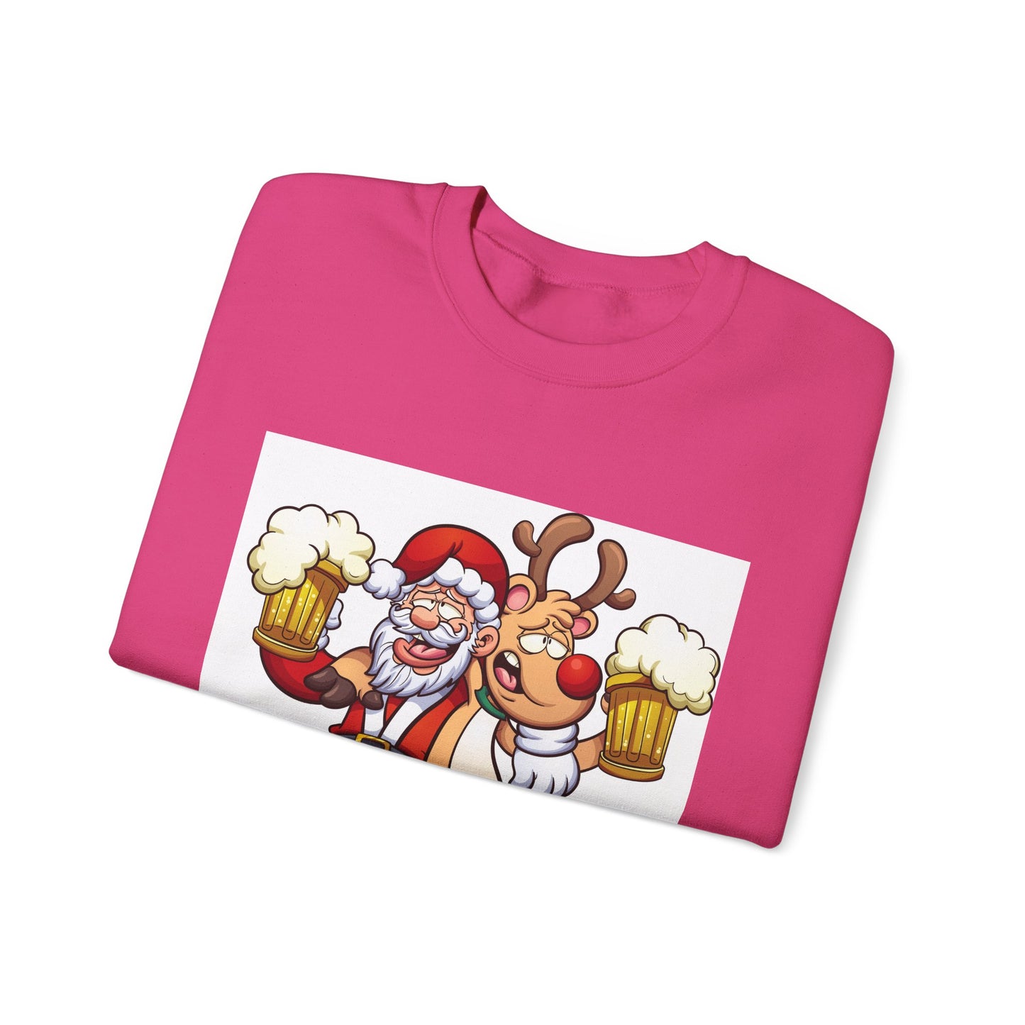 Sweatshirt Santa Claus Reindeer drinking beer 🍺