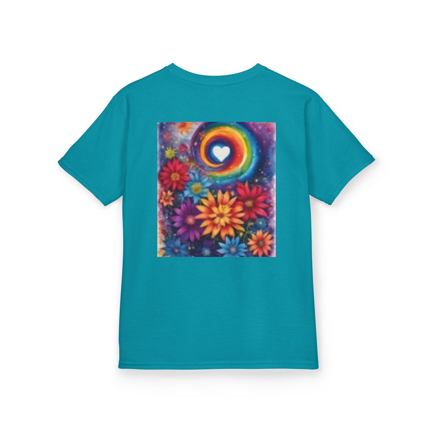 T-shirt d'aventure pour enfants avec motif cœur et souris colorés
