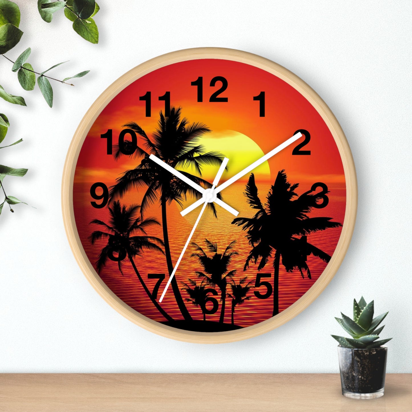 Horloge murale Beau coucher de soleil