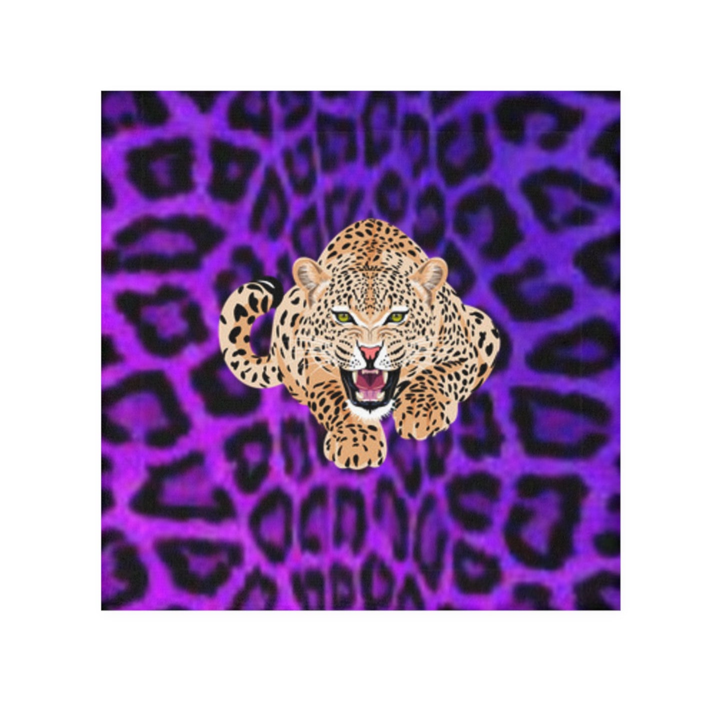 Serviette de toilette motif léopard sauvage – Imprimé animal violet vif pour la maison ou la salle de sport 