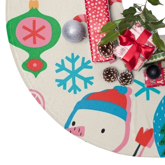 Jupes de sapin de Noël à imprimé de vacances