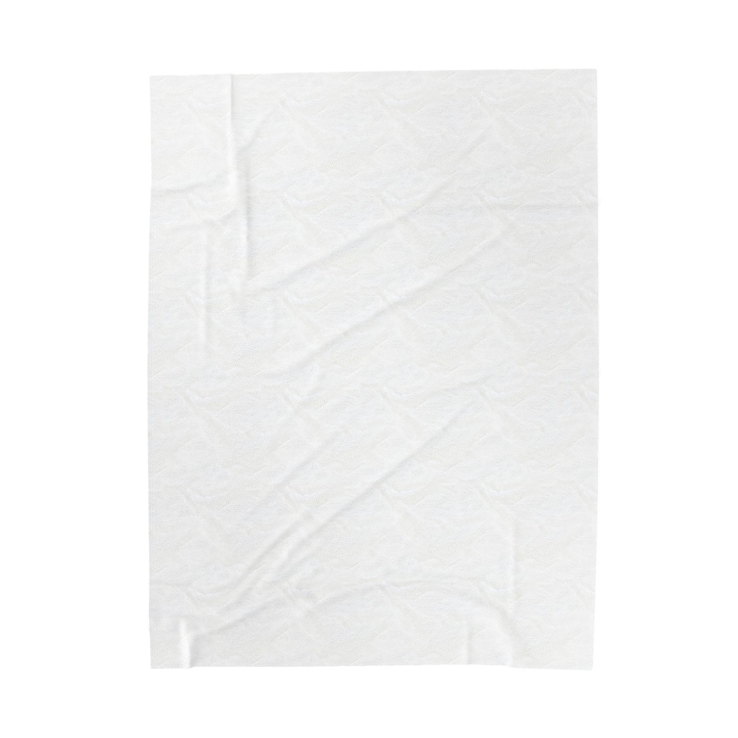 Velveteen Plush Blanket Large White Flower