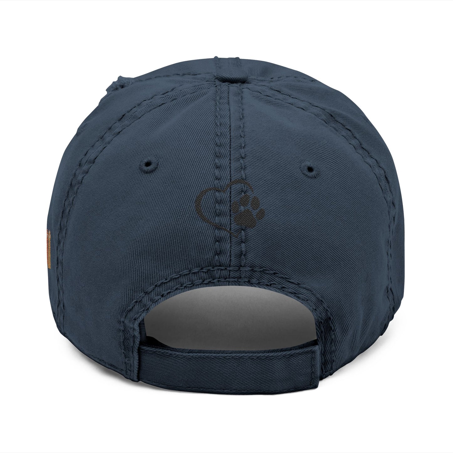 Distressed Cat Dad Hat - Embroidered, Casual Style for Cat Lovers