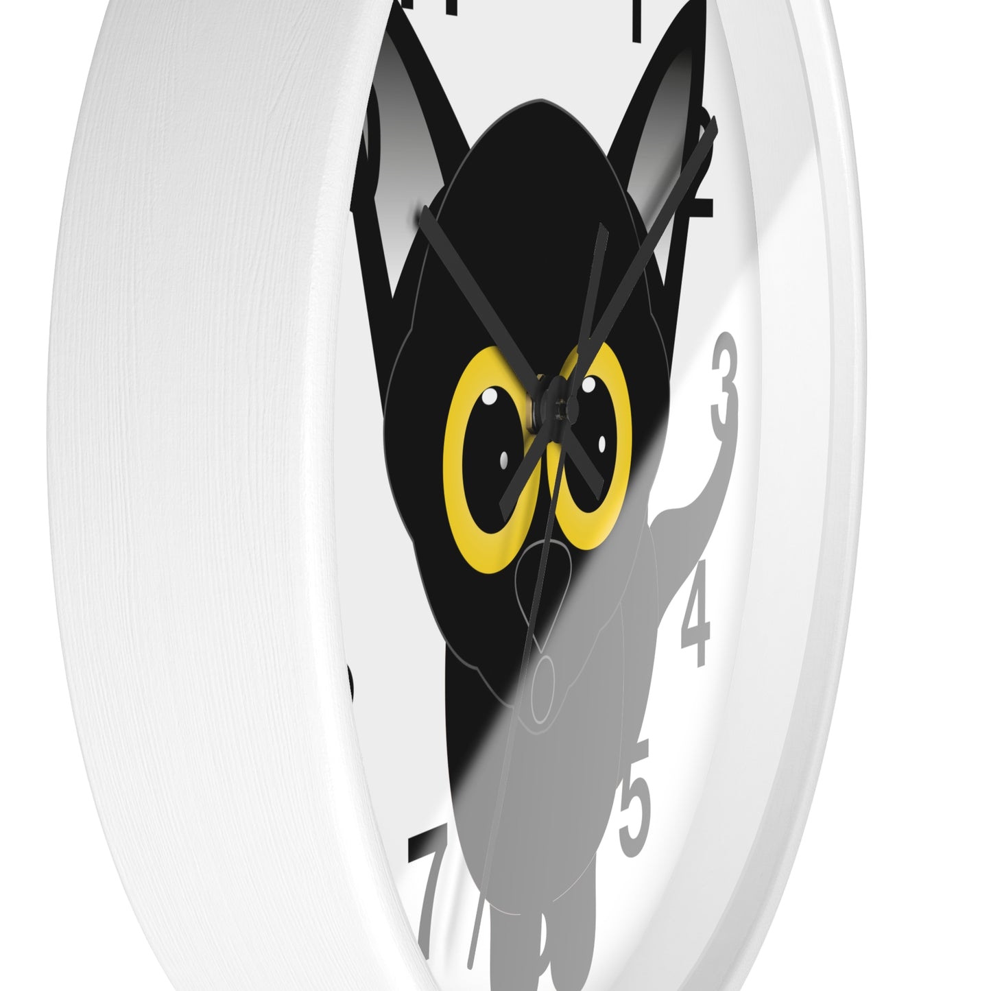 Reloj de pared Gato Negro con Ojos Grandes