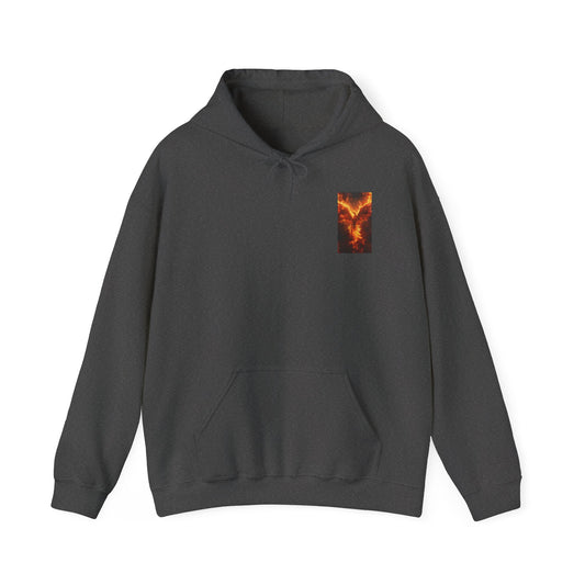 Mythical Phoenix & Angel Unisex Heavy Blend™ Hooded Sweatshirt - Cozy Fantasy Fashion