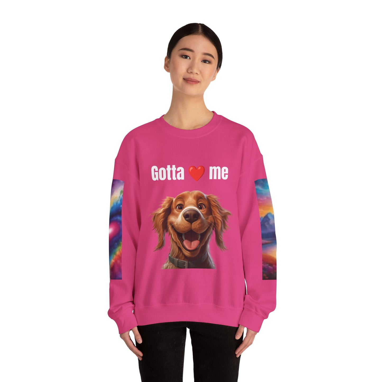 Dog Lover Cat Spider Crewneck Sweatshirt, Gotta Love Me Sweatshirt, Funny Pet Gift, Cozy Dog Sweatshirt, Unisex Animal Lover Apparel