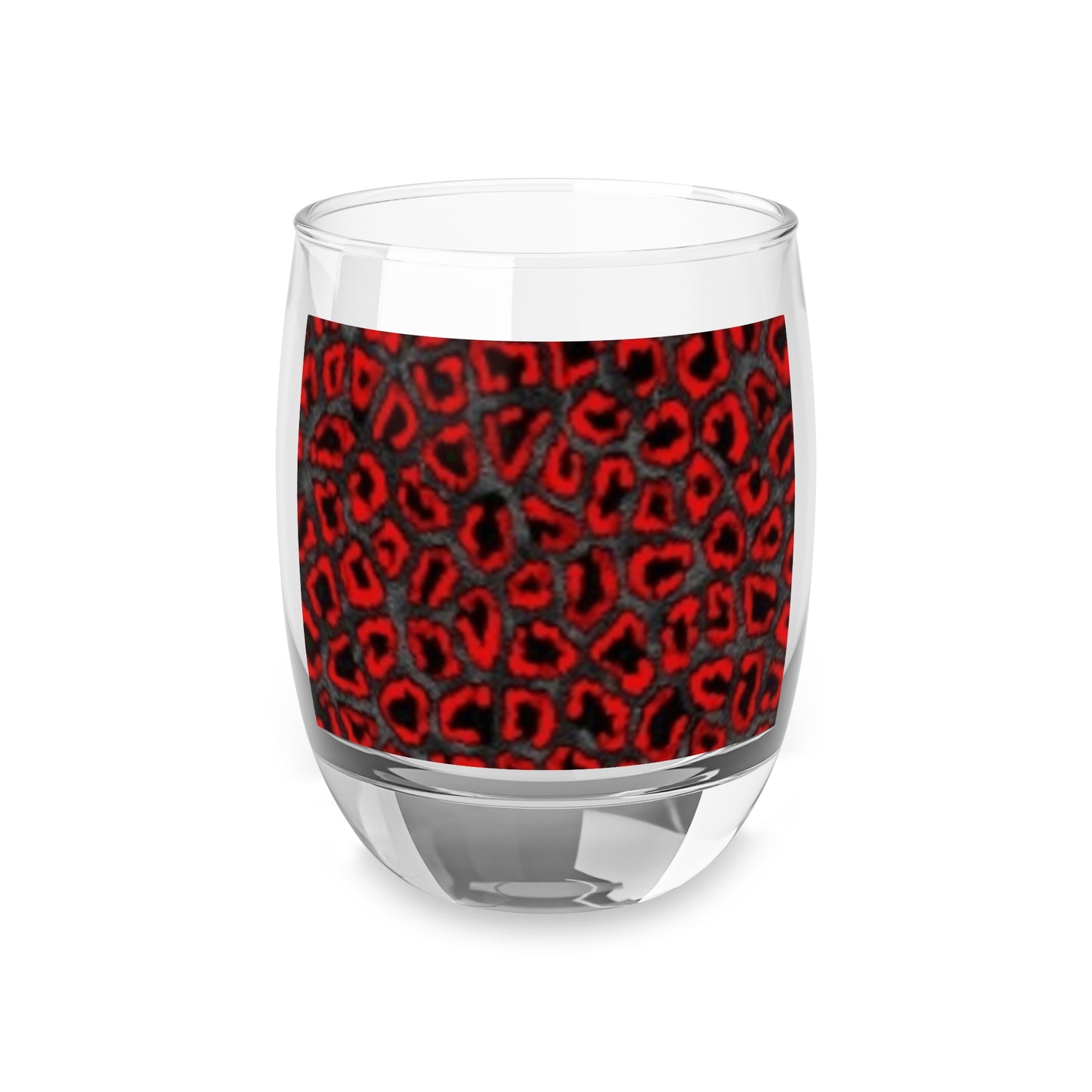Verre à whisky imprimé léopard rouge sauvage - Cadeau idéal pour les amateurs de whisky et les passionnés d'imprimés animaliers 