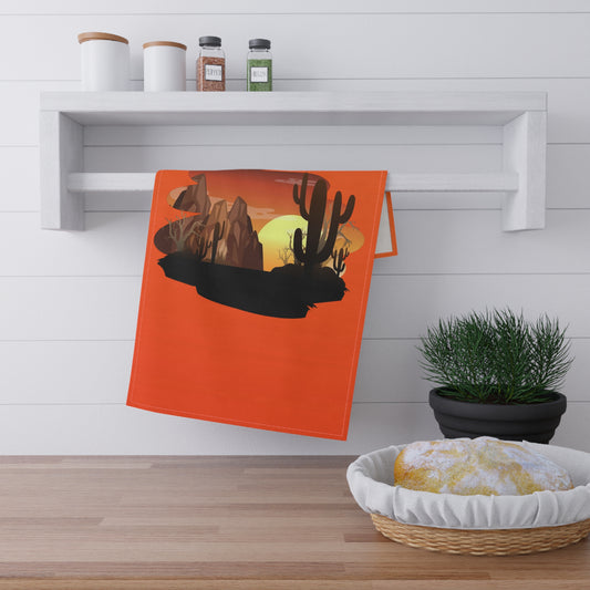 Desert Sunset Tea Towels - Vibrant Cotton Towels for Kitchen & Home Decor