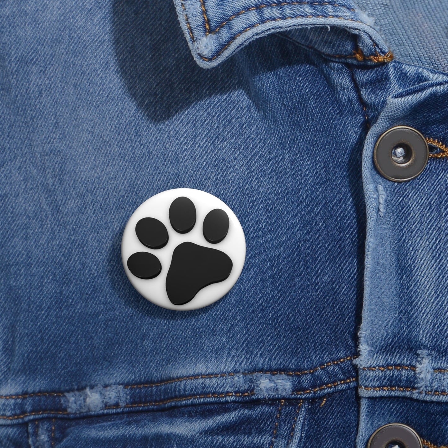 Botones de pin personalizados con huella de perro