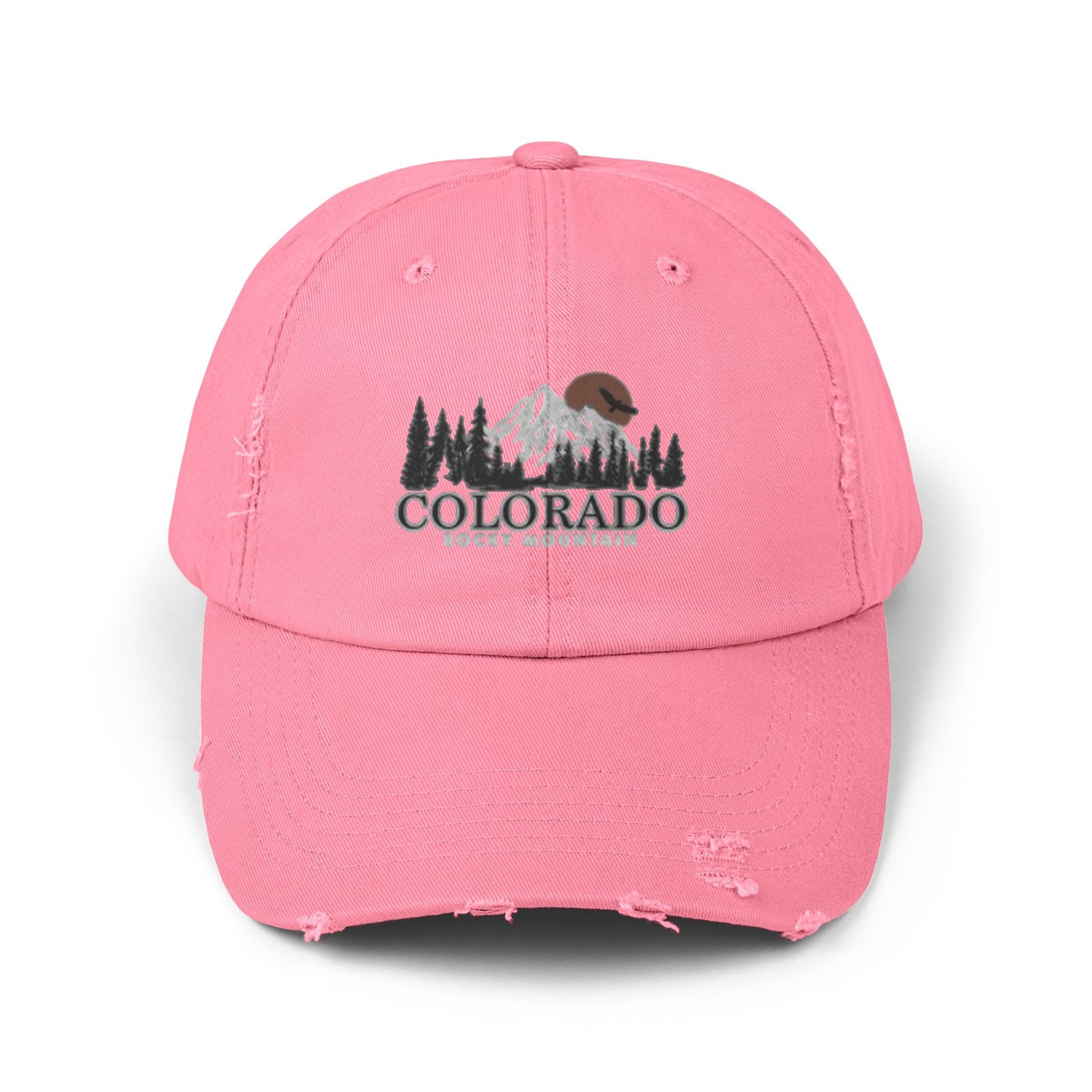 Casquette unisexe effet vieilli - Chapeau d'aventure des montagnes Rocheuses du Colorado