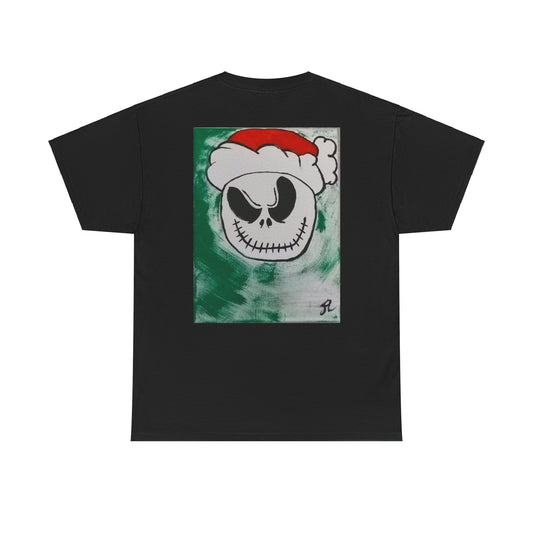 T-shirt short sleeve Christmas Jack Skeleton Hand Painted