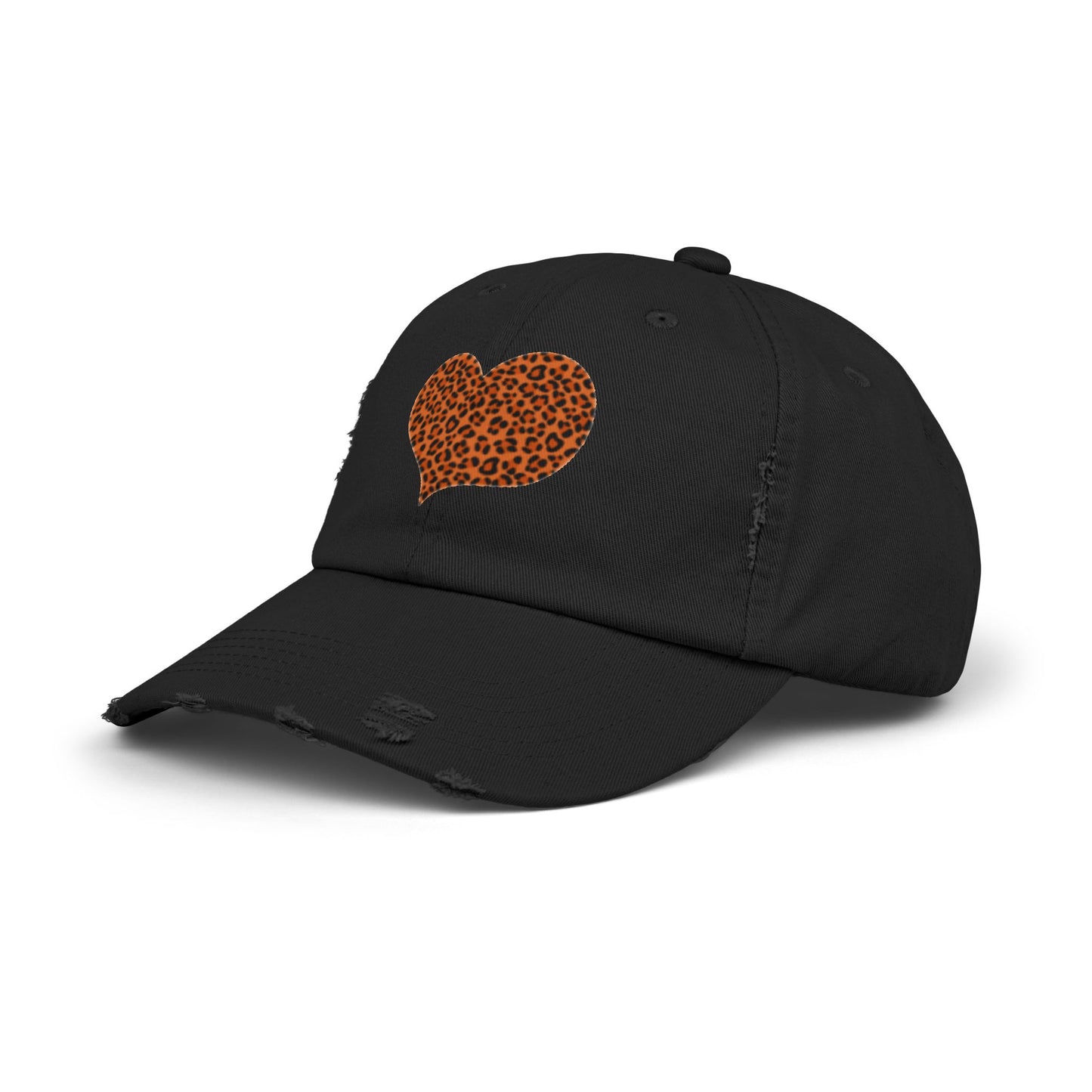 Gorra unisex con estampado de leopardo y corazón: un accesorio informal de moda para cualquier ocasión. 