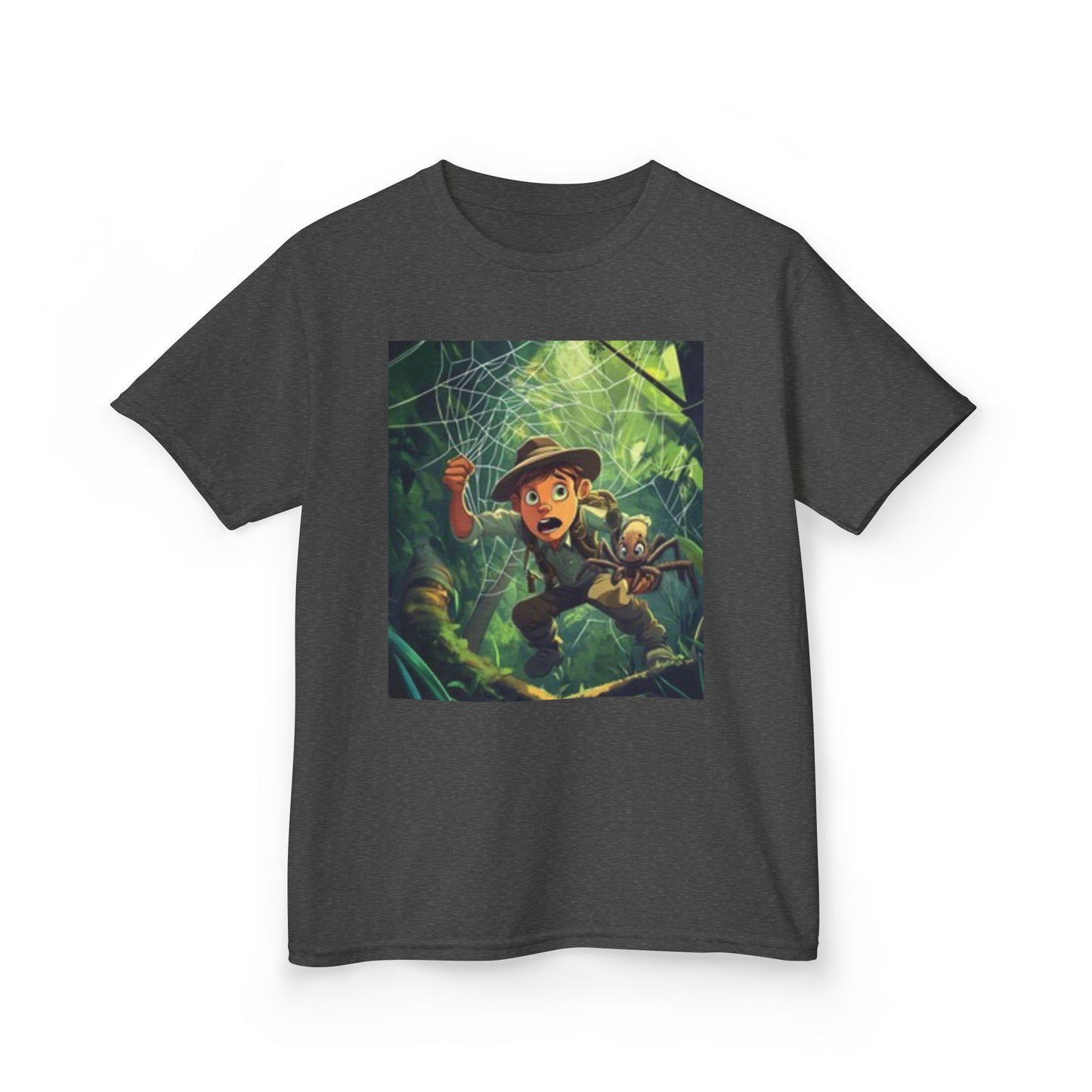 Camiseta infantil Adventure Explorer: diseño divertido de telaraña para pequeños exploradores