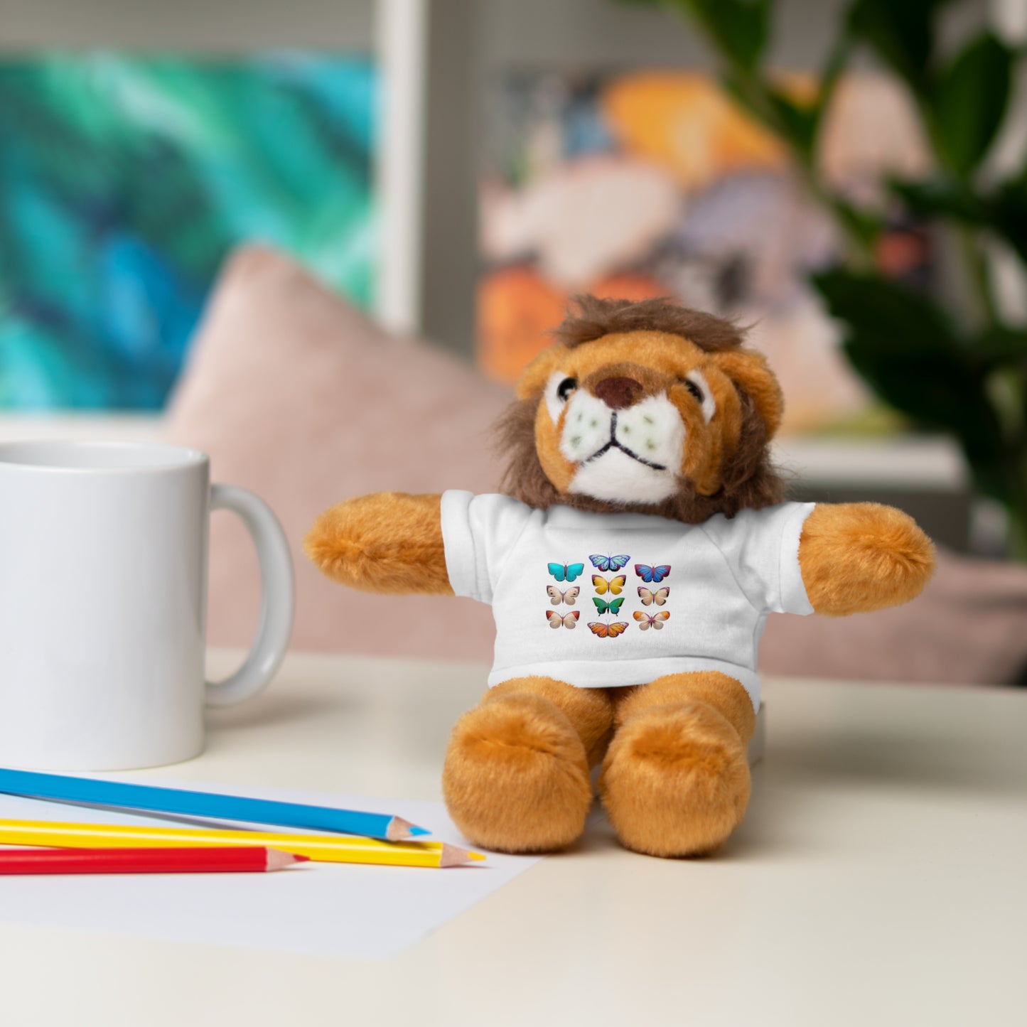 Teddy Bear with T-shirt Butterflies