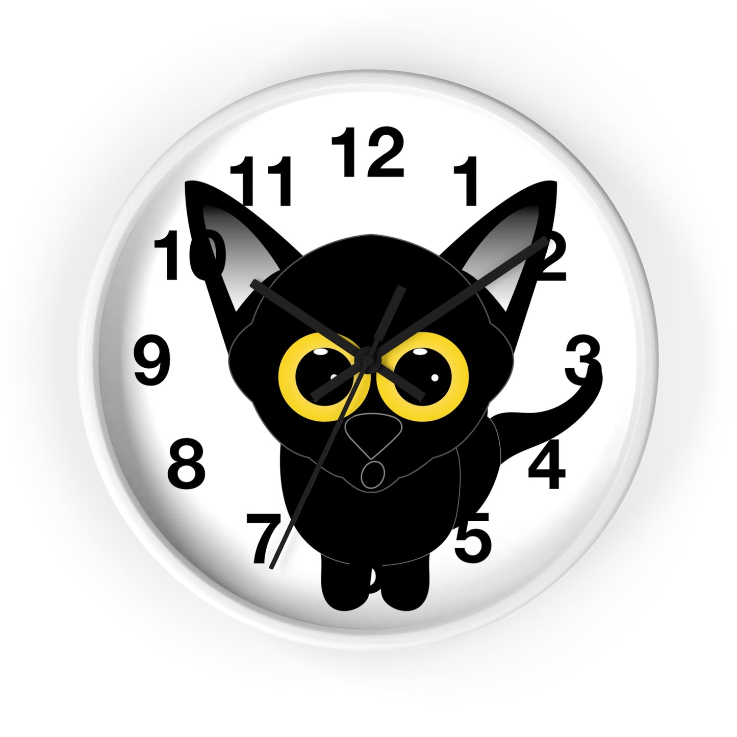 Reloj de pared Gato Negro con Ojos Grandes
